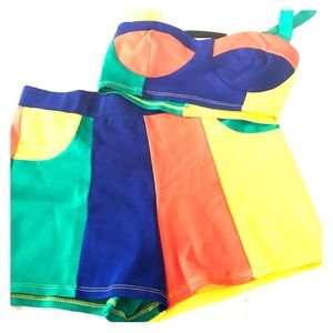 Juniors two piece shorts set